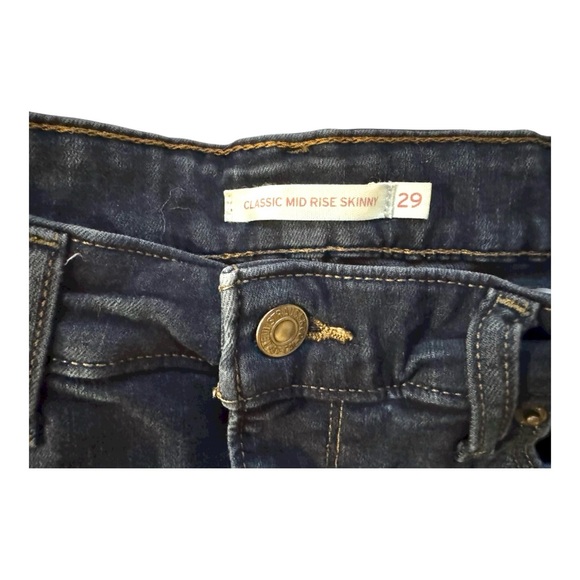 LEVI’s Classic Mid-Rise Skinny Jeans, dark wash, stretch, W29, L30 - Picture 12 of 15